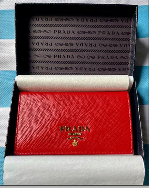 prada black and red wallet|prada red wallet price.